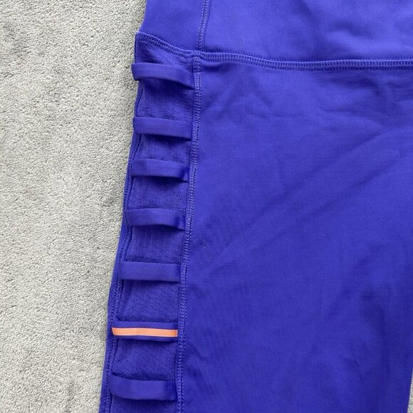 Lululemon Leggings Women 8 Breezy Crop Iris Flower Activewear Athleisure Workout - Picture 8 of 15